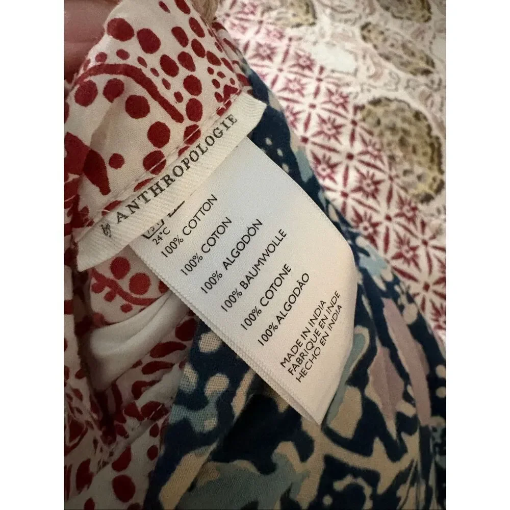 Anthropologie Meguro Cotton Slub Duvet Covern Queen Size EUC Duvet Only - Picture 7 of 8
